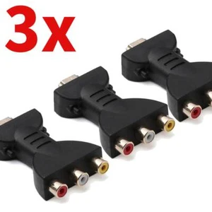 3x audio adapter HDMI-compatible jack plug to 3 RCA chinch for KonveLOVE - Picture 1 of 14