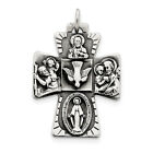 Sterling Silver Antiqued 4-way Medal QC5808