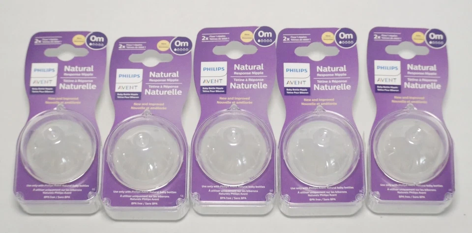 Philips AVENT Pezones Natural Flujo Rápido Libre de BPA (Lote de 5) Foto 1 de 1