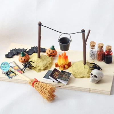 1Set Dollhouse Funny Halloween Magic Witch Pumpkin 1:12 Scale Miniatures Lots - Image 1 of 4