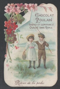 CHOCOLAT POULAIN / 1900"s CHROMO GAUFRE DECOUPIS - Picture 1 of 2