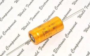1 Stück - ROE EGU 220uF (220μF) 63V bipolarer Axialkondensator/Kondensatoren - BP - Bild 1 von 4