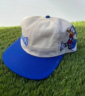 Sombrero Ajustable Vintage Años 90 Deadstock Disney Pato Donald Bordado Snapback Foto 1 de 4