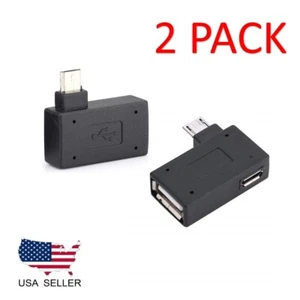 OTG Adapter, 90 Winkel USB Port Adapter, Micro OTG, 2er Pack - Bild 1 von 3