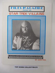  Star Trek  Villains  Files  Magazine 1987  By John Peel - Imagen 1 de 1
