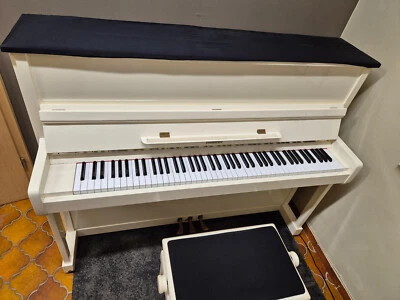 Klavier HELLAS weiß inkl. weißer Klavierbank - Bild 1 von 4