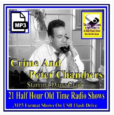 CRIME AND PETER CHAMBERS 21 Select Oldtime Radio Shows MP3 On USB Flash Drive - Image 1 of 4