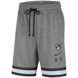 Brooklyn Nets Nike Courtside Fleece Shorts Men's 2020 NBA Heather Charcoal New - Picture 1 of 4