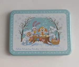 New Tokyo Disney Sea Japan White Wintertime Duffy Friends Chocolate tin box 12pc - Picture 1 of 8