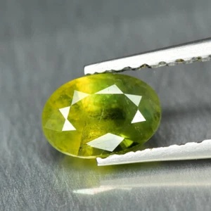 0.67Ct Oval Shape _ Incomparable Madagascar Greenish Yellow Sapphire Gemstone - Picture 1 of 1