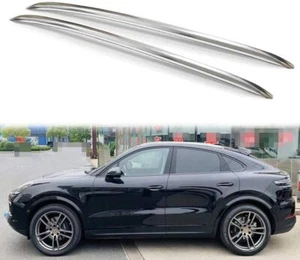 2Pcs Fits for Cayenne Coupe 2018-2023 Aluminum Roof Rail Rack Side Rail Bar  - Picture 1 of 7