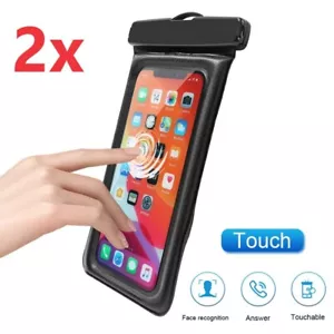 2x Waterproof Phone Bag Zip Lock Sealed Beach Case Underwater Floating Holder - Picture 1 of 7
