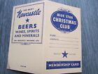 Blue Star Christmas Club Newcastle Breweries Beer Brewery Advertising Whist Card