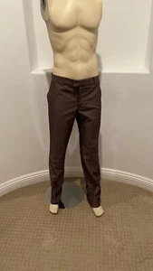 Davinci New Vintage Flat Front Brown Golf Pants 38 - Picture 1 of 12