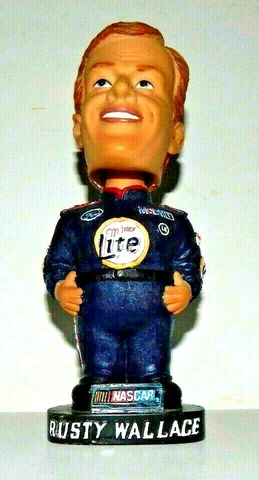 Rusty Wallace Bobblehead Nascar Miller Lite Ford Mobil 1 Cover