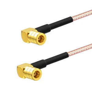 Cable coaxial cola de cerdo RG316 ángulo recto hembra para hembra 10 pies - Imagen 1 de 2