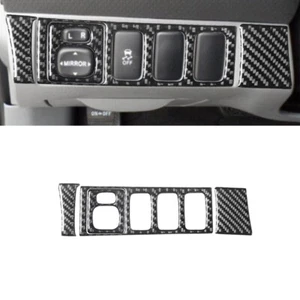 4Pcs For Toyota Tacoma 2012-15 Carbon Fiber Rear View Mirror Switch Button Cover - Picture 1 of 10