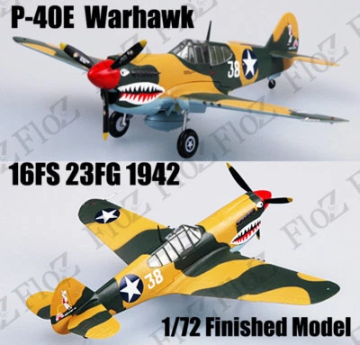 WWII P-40 E Warhawk 16FS 23FG 1942 1/72 finished plane Easy model - Image 1 of 4