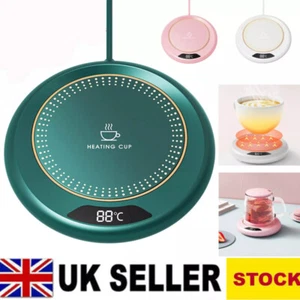 Smart USB Coffee Mug Warmer Tea Milk Cup Heater Pad Heating Plate Office Home UK - Picture 1 of 13