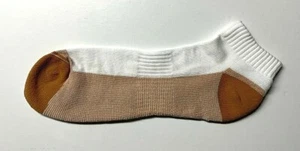 3/6 pares de calcetines suaves para hombre blancos con tacón y punta marrón corte bajo talla 10-13. - Imagen 1 de 6