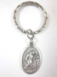 St John of God Medal Italy Key Ring Gift Box & Prayer Card