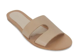 Ancient Greek Genuine Leather Sandals Handmade Flat Slide Womens Anatomic Roman - Picture 1 of 5