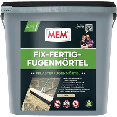 MEM Fix Fertig Fugenmörtel Pflasterfugenmörtel Terrassenplatten sand 12,5 kg - Bild 1 von 4