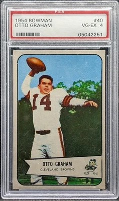 1954 BOWMAN #40 OTTO GRAHAM PSA 4 VG-EX - WELL CENTERED WITH GREAT REGISTRATION - Image 1 of 2