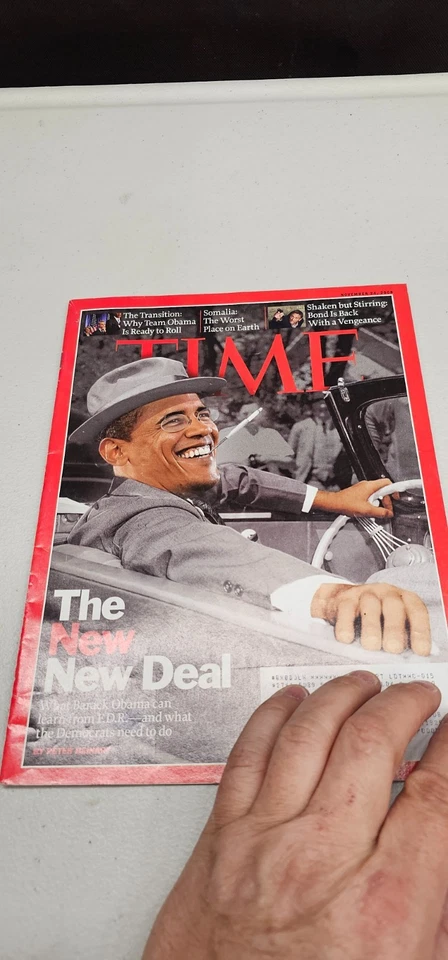 Time Magazine November 24 2008 "The New New Deal" Obama as FDR cover - Image 1 of 1