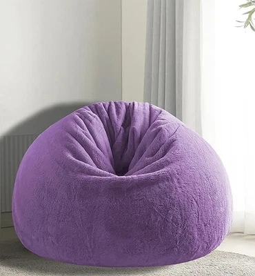 Fell Sitzsack Stuhl Sofabezug Lila ohne Bohnen Wohnzimmer mit Komfort XXXL - Bild 1 von 4