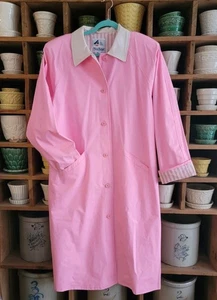 VINTAGE Misty Harbor Pink Lined Long Raincoat Jacket Womens XL Excellent! - Picture 1 of 8