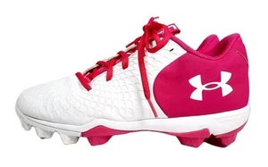 Under Armour Glyde 2.0 RM Softball Cleats/White With Medium Pink/Women's Size 9 - Picture 1 of 11