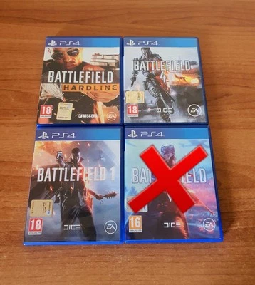 BATTLEFIELD 1, 4, HARDLINE  PS4/PS5 ITA 🇮🇹  - Giochi Playstation 4/5 - Immagine 1 di 4