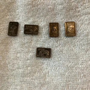 Mixed lot of FIVE (5) 1 gram silver bars 0.999 fine precious metals - FREE SHIP! - Picture 1 of 5