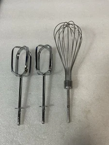 GE DIM17 Hand Mixer Attachments - 2 Beaters & 1 Whisk Replacement Lot - Picture 1 of 4