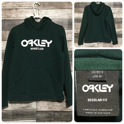 Oakley Whistler Regular Fit Hoodie Sweatshirt Sz S Forest Green Pullover Fleece - Image 1 of 4