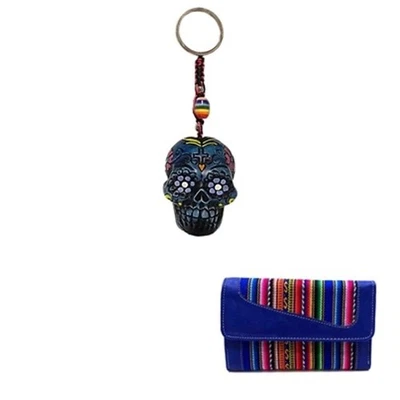 Cartera/Cartera/Llavero/Juego/Kit/Regalo/Monedero Tribal Cuero Triple Foto 1 de 3