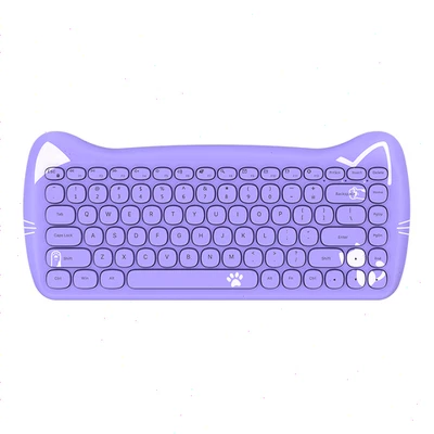 AJAZZ 84Keys Keyboard Bluetooth 3060i Portable Colorful Round Keycap for PC/Mac - Image 1 of 4
