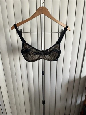 Sutiã La Perla Studio 2 Designer Malha Lingerie Tamanho 34 D Estampa Animal Leopardo - Imagem 1 de 4