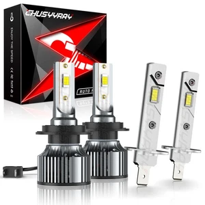 LED Headlight High Low Beam Bulbs 6500K Kit White For Nissan 350Z 2003-2005 - Picture 1 of 14