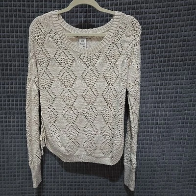 Открытый вязаный свитер размер XL американская тряпка CIE Y2K мягкая шнуровка богемное шик девчачий коттедж - Изображение 1 из 4