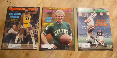 Paquete de revistas Sports Illustrated 1982: Magic Johnson, Larry Bird, Earl Cooper Foto 1 de 4