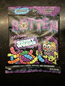 Faule saure Gummiwürmer - PACKUNG - 60% weniger Zucker, glutenfrei - Bild 1 von 5