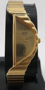 Vintage Seiko Half-Moon Ladies Quartz Watch - 1F20-0J50 1F20-5D59 - New Battery - Picture 1 of 15
