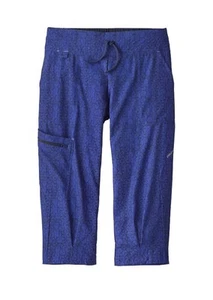 Patagonia Fall River Comfort Pleated Stretch Pull On Elastic/Drawstring Capri L - Picture 1 of 18