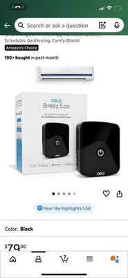Breez Eco | Controlador de CA inteligente para mini split, ventana, aire acondicionado portátil... Envío rápido Foto 1 de 4
