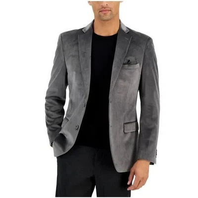 Alfani мужской Slim-Fit бархата серый куртка спортивное пальто 36 S новый TSAA1QSY0005 - Изображение 1 из 2