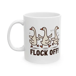 Tazza ceramica design oche divertente floccata 11 oz caffè tè cacao ottimo regalo - Foto 1 di 12