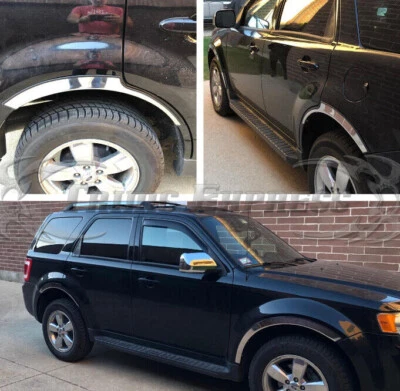 FENDER TRIM Flares FOR FORD ESCAPE 2008-2012 Stainless Steel High Polish 4PC - Image 1 of 4