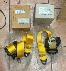 NIB Porsche 911 Pair of Safety Belts Speed Yellow 99680303490V02 99680303390V02 - Picture 1 of 3